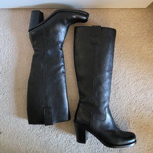 🇮🇹 Riding Boots Leather - Size US 6 EU 36 - Made In Italy - Black - Stylish